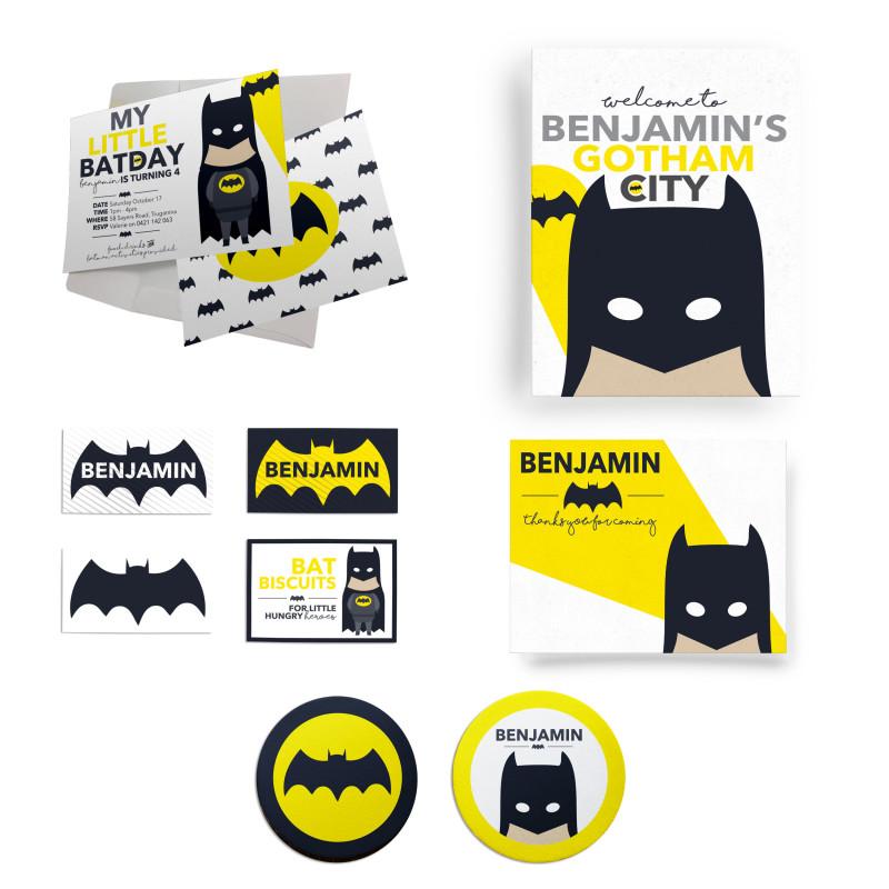 Batman Birthday Party Personalised Collection